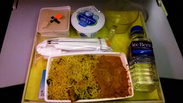 ジェットエアウェイズ　機内食：美味しい機内食