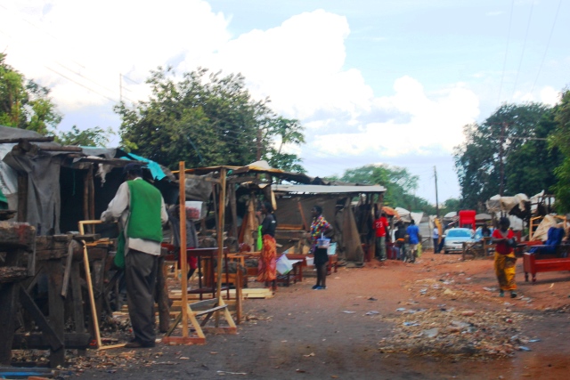 ザンビアの地元市場