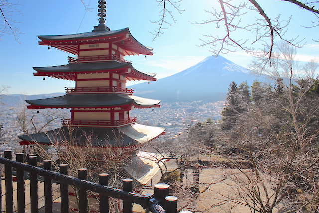 浅間神社から眺める富士山