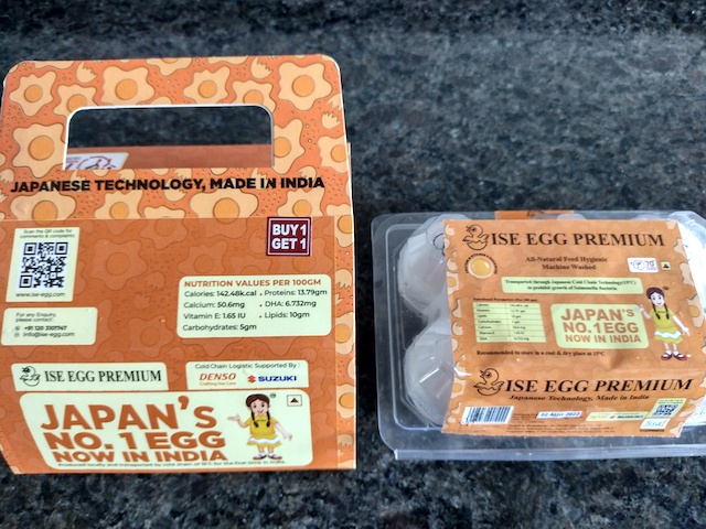 2022年からインドで販売が開始されたイセ食品の卵