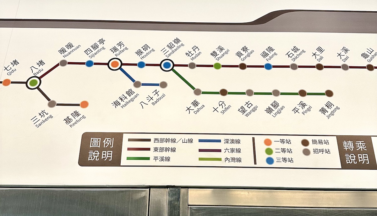 台湾鉄道の路線図