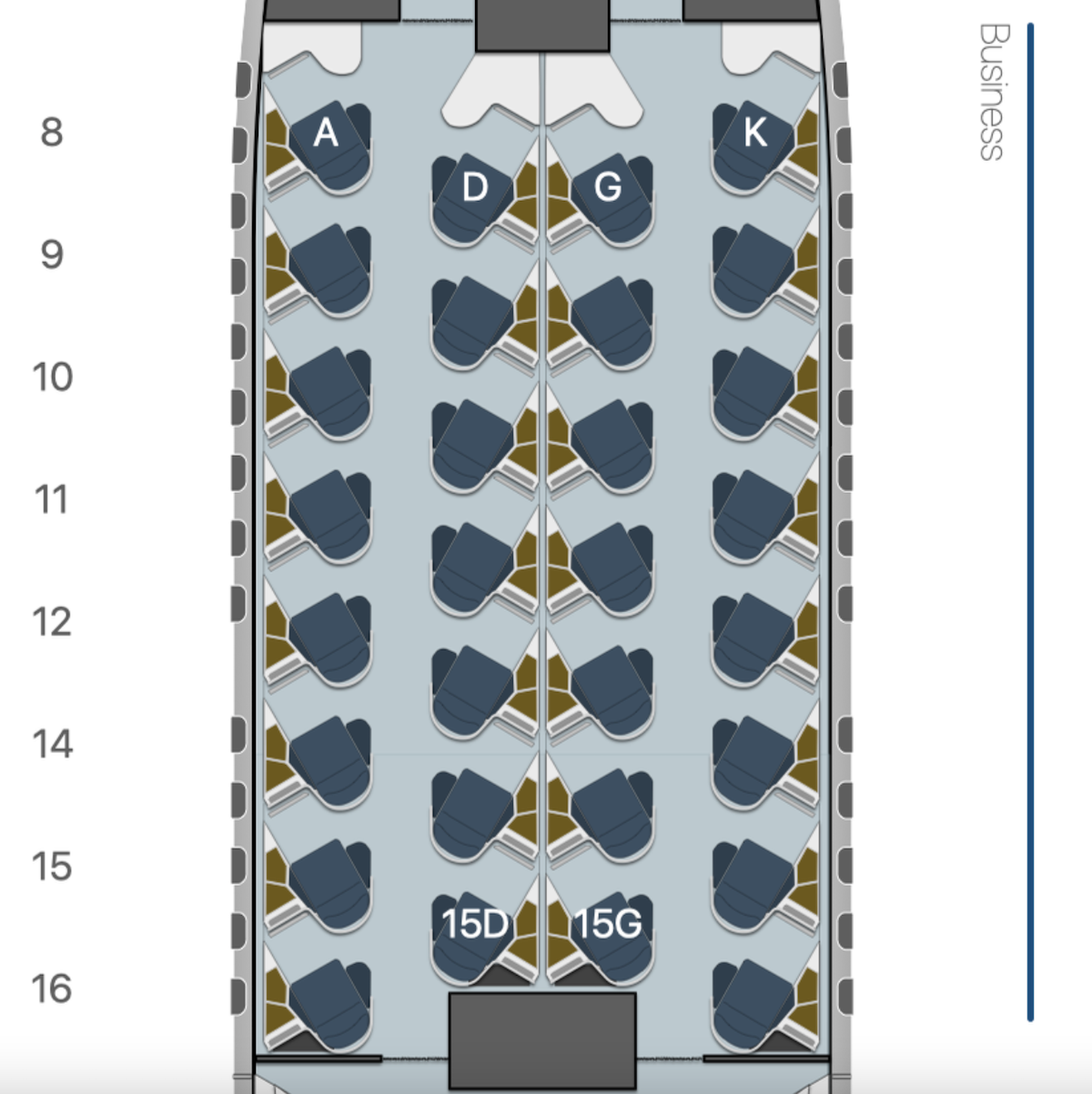 エジプト航空787のシートマップ