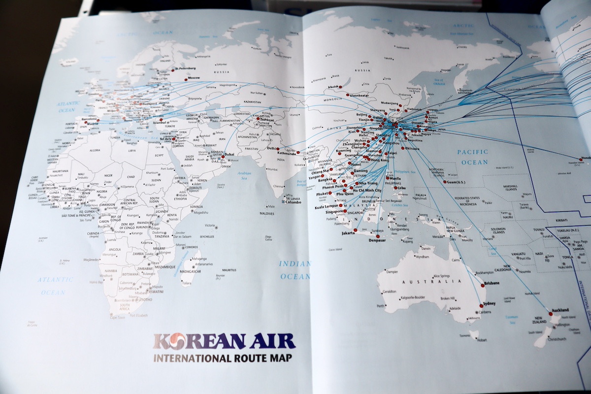 大韓航空路線図