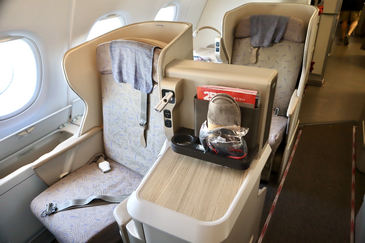 アシアナ航空のビジネスクラスでは短距離路線の枕提供なし