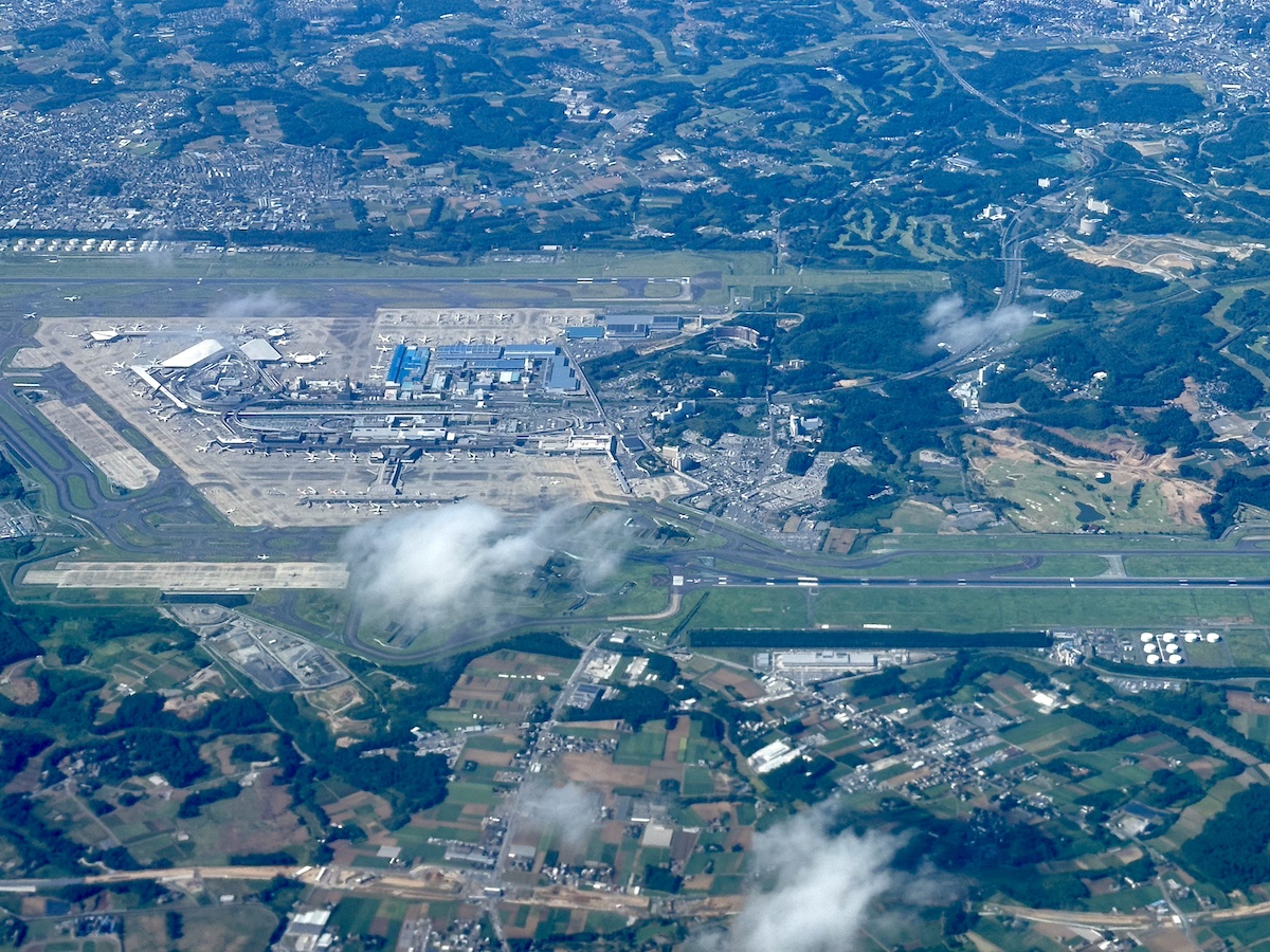 空から眺める成田空港